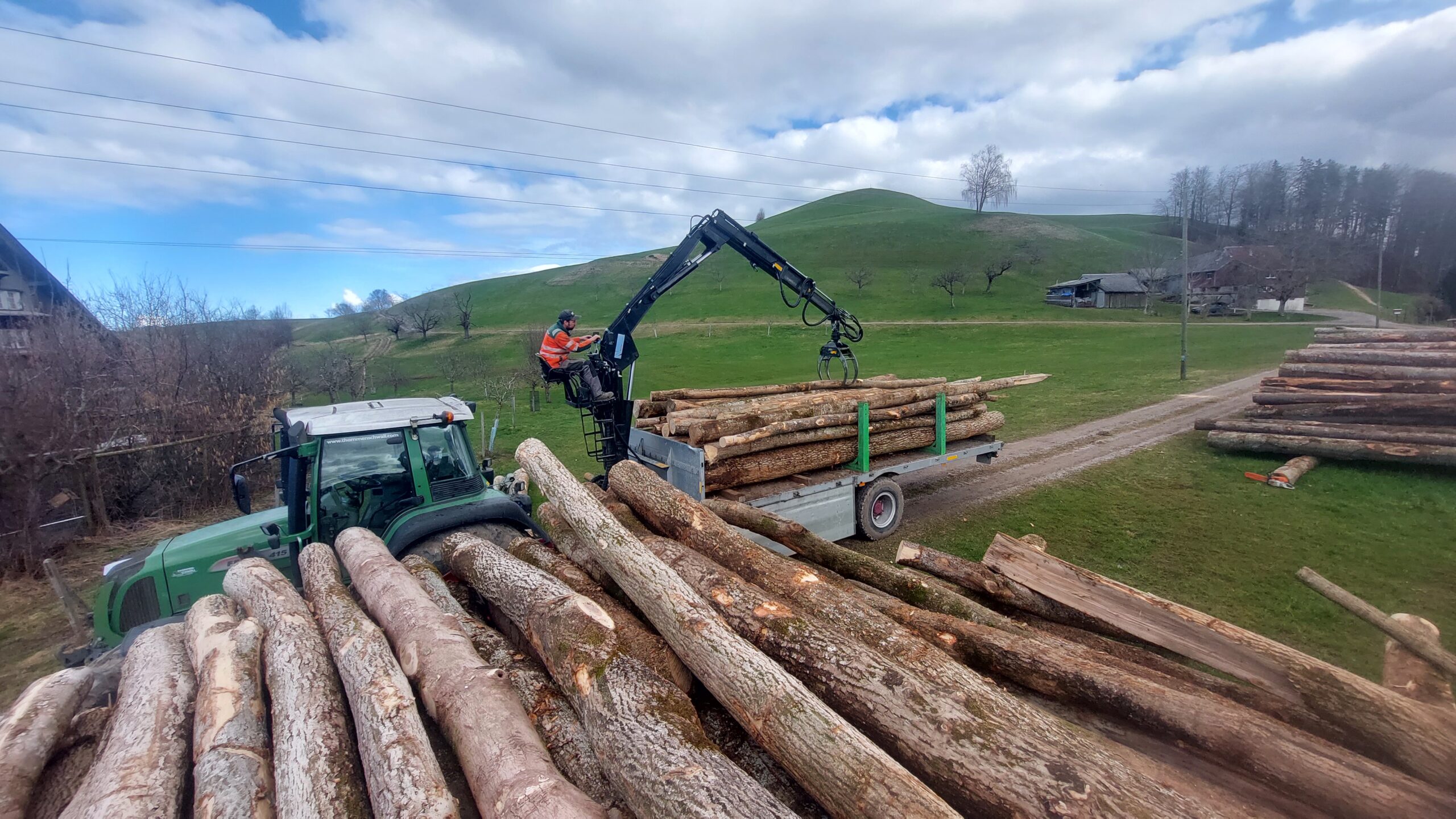 Dudli Ochsenweid - Baumtransport